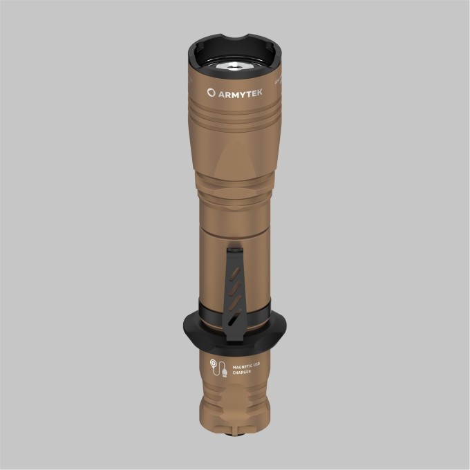 Фонарь ARMYTEK DOBERMANN PRO MAGNET USB SAND Белый свет F07501CS